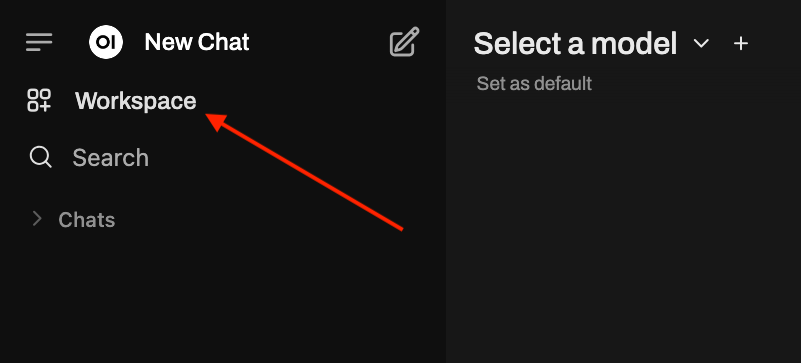 image showing Workspace location
